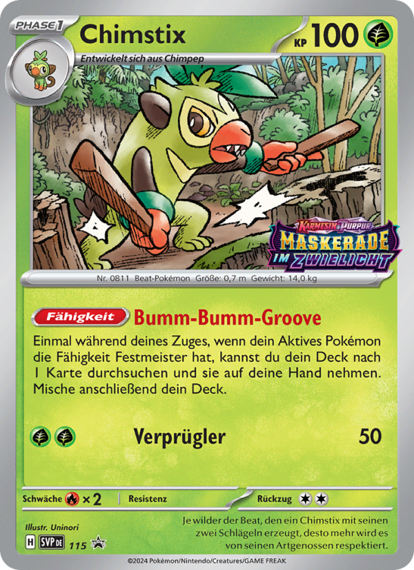 Chimstix 115 — SVP Black Star Promos (German Pokémon TCG card)