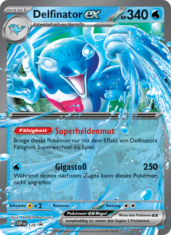 Delfinator-ex 126 — SVP Black Star Promos (German Pokémon TCG card)