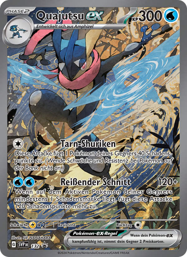 Quajutsu-ex 132 — SVP Black Star Promos (German Pokémon TCG card)