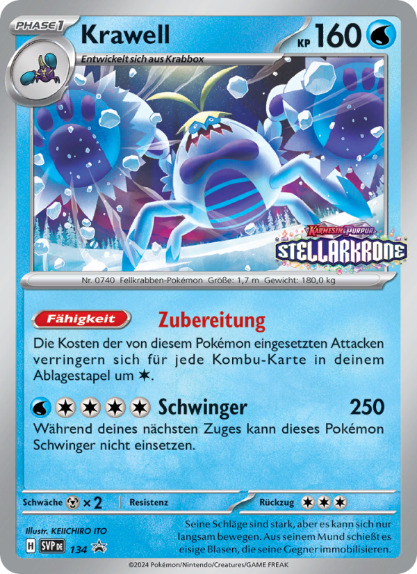 Krawell 134 — SVP Black Star Promos (German Pokémon TCG card)
