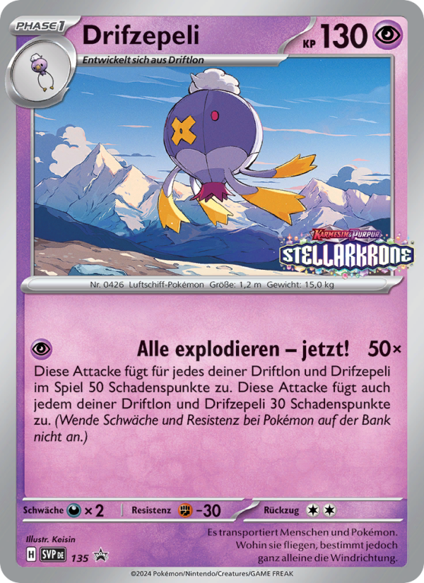 Drifzepeli 135 — SVP Black Star Promos (German Pokémon TCG card)