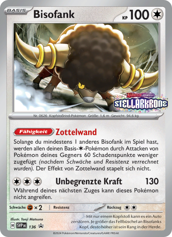 Bisofank 136 — SVP Black Star Promos (German Pokémon TCG card)