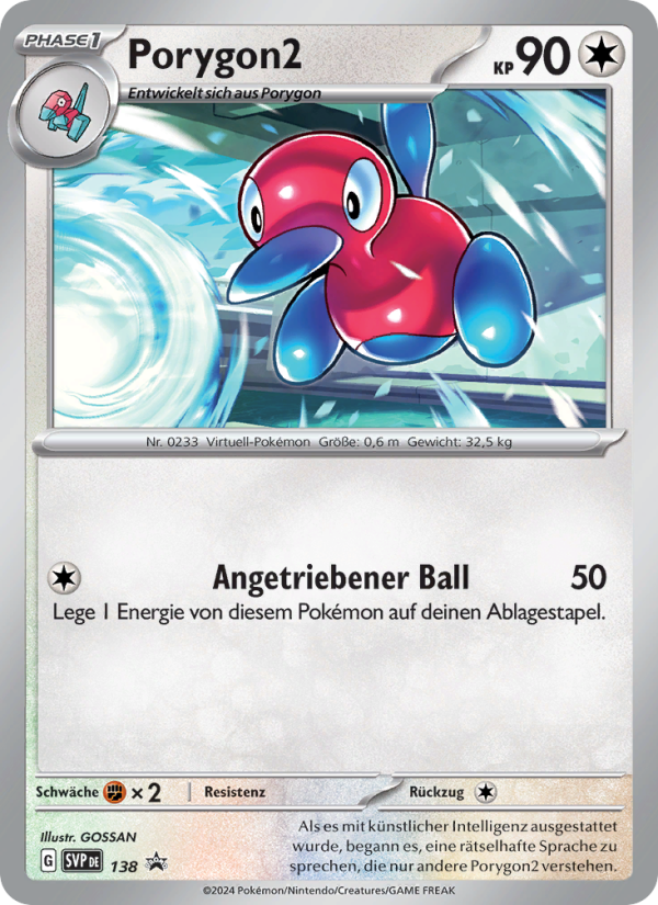 Porygon2 138 — SVP Black Star Promos (German Pokémon TCG card)