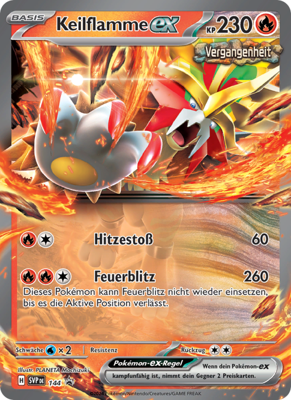 Keilflamme-ex 144 — SVP Black Star Promos (German Pokémon TCG card)