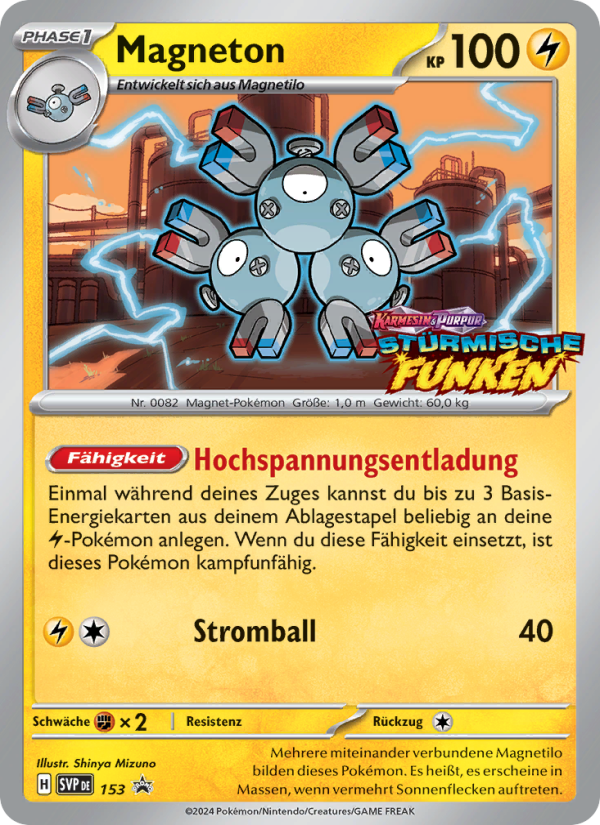 Magneton 153 — SVP Black Star Promos (German Pokémon TCG card)