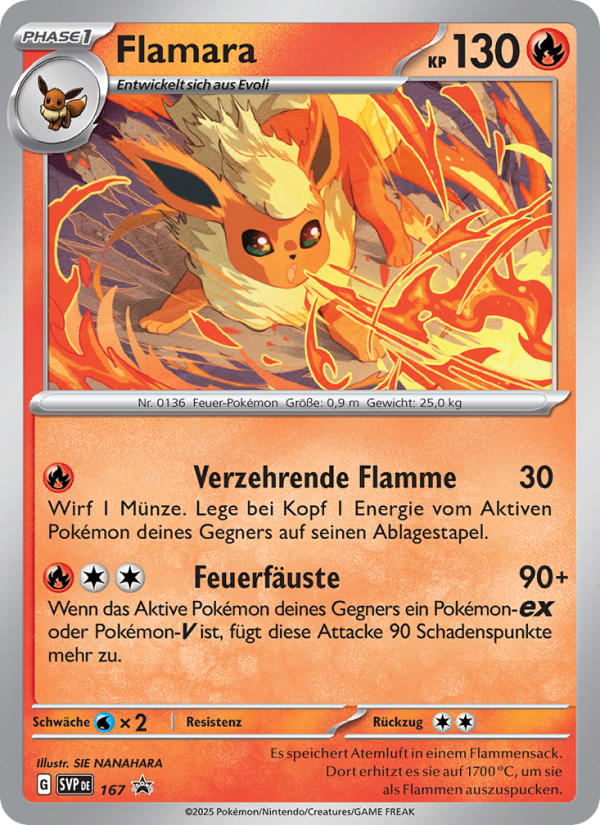 Flamara 167 — SVP Black Star Promos (German Pokémon TCG card)
