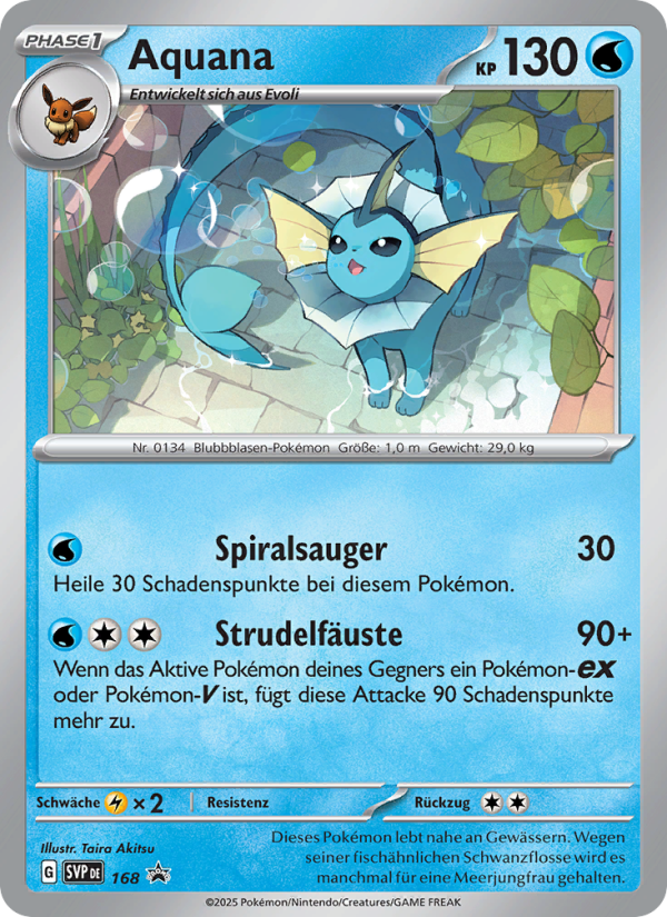 Aquana 168 — SVP Black Star Promos (German Pokémon TCG card)
