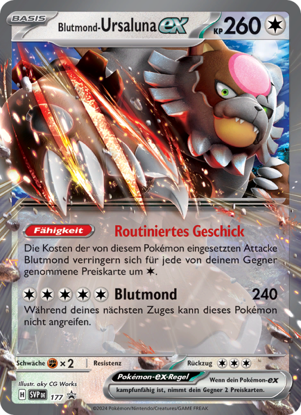 Blutmond-Ursaluna-ex 177 — SVP Black Star Promos (German Pokémon TCG card)