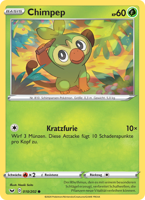 Chimpep 10 — Sword & Shield (German Pokémon TCG card)