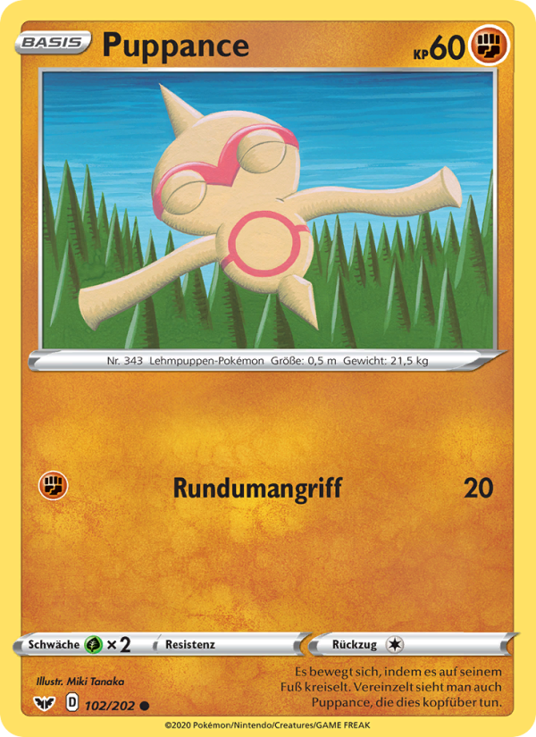 Puppance 102 — Sword & Shield (German Pokémon TCG card)