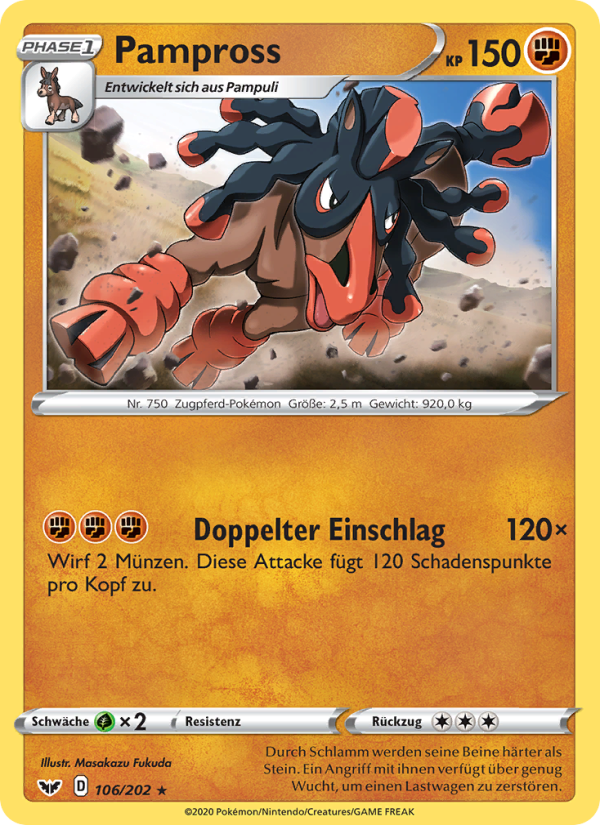 Pampross 106 — Sword & Shield (German Pokémon TCG card)