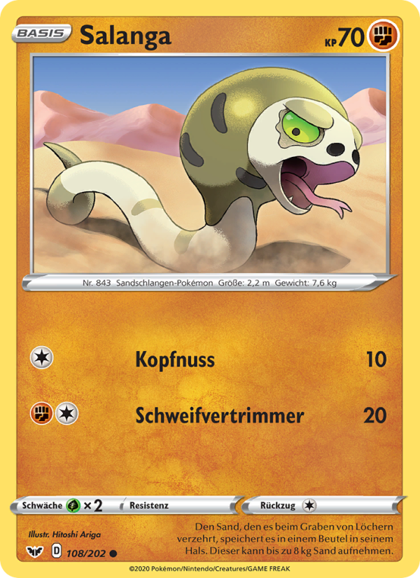 Salanga 108 — Sword & Shield (German Pokémon TCG card)