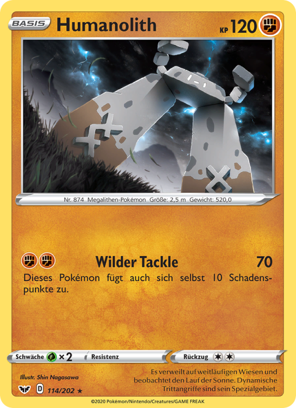 Humanolith 114 — Sword & Shield (German Pokémon TCG card)