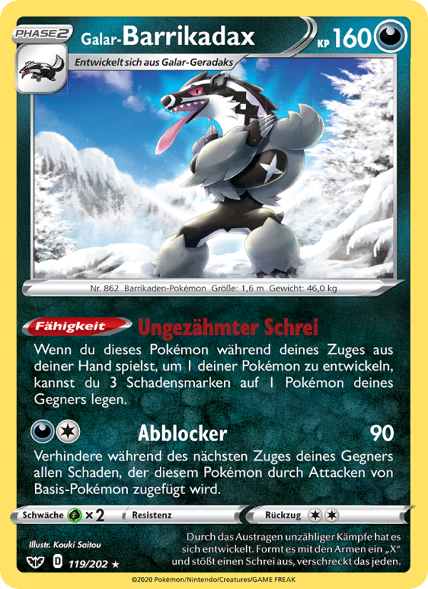 Galar-Barrikadax 119 — Sword & Shield (German Pokémon TCG card)
