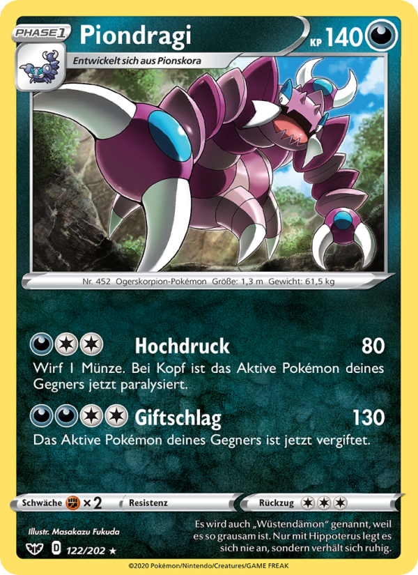 Piondragi 122 — Sword & Shield (German Pokémon TCG card)