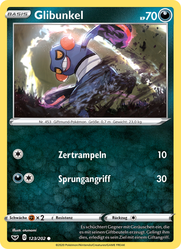 Glibunkel 123 — Sword & Shield (German Pokémon TCG card)