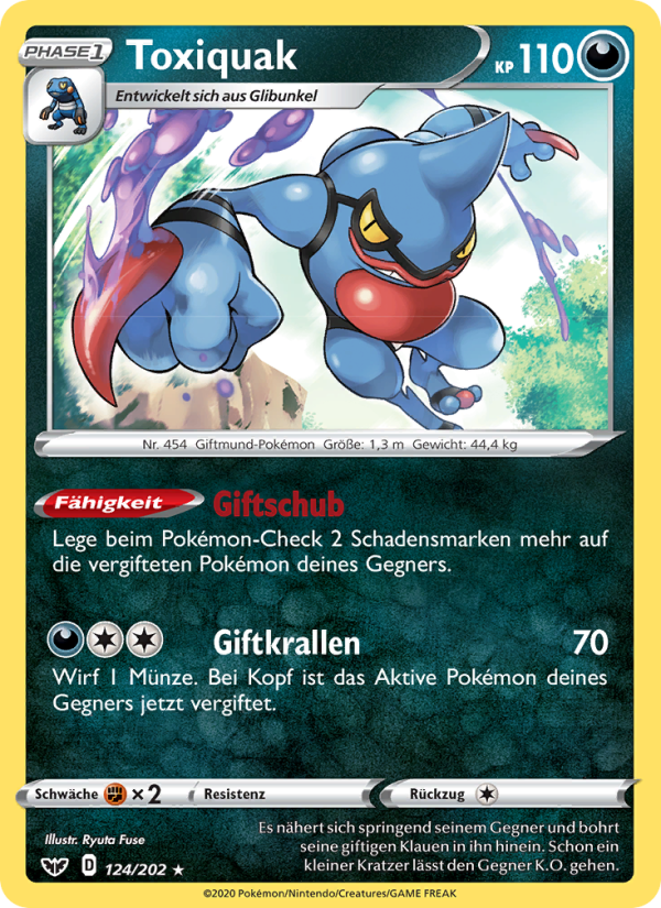 Toxiquak 124 — Sword & Shield (German Pokémon TCG card)