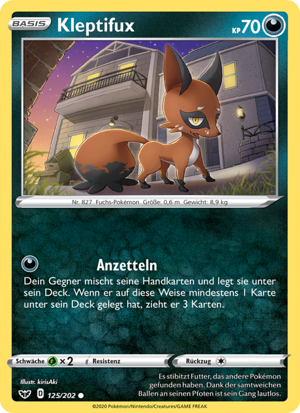 Kleptifux 125 — Sword & Shield (German Pokémon TCG card)
