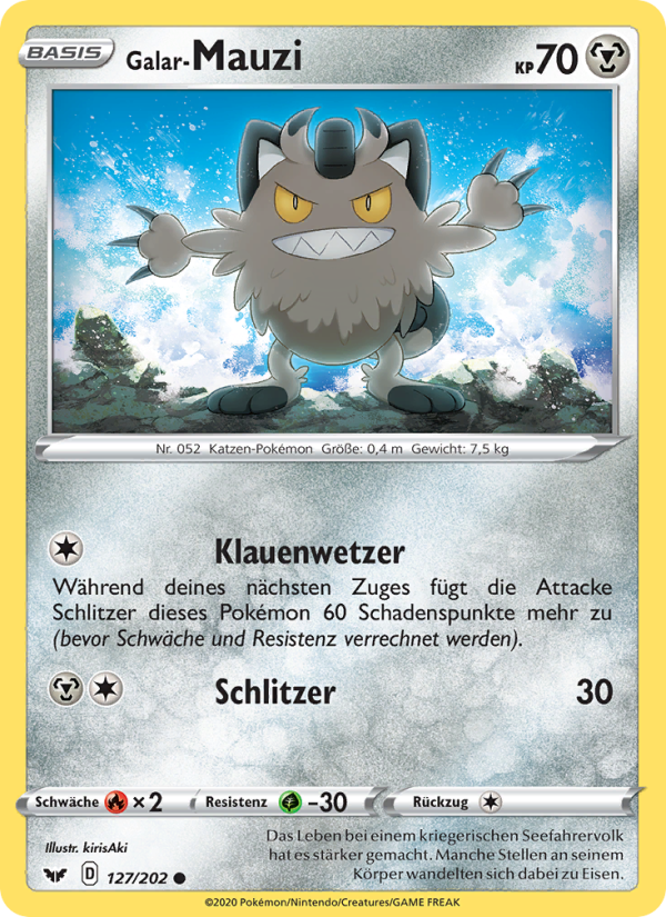Galar-Mauzi 127 — Sword & Shield (German Pokémon TCG card)
