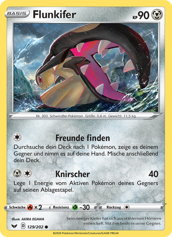 Flunkifer 129 — Sword & Shield (German Pokémon TCG card)