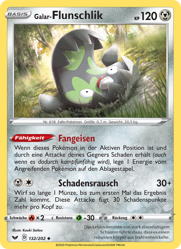 Galar-Flunschlik 132 — Sword & Shield (German Pokémon TCG card)
