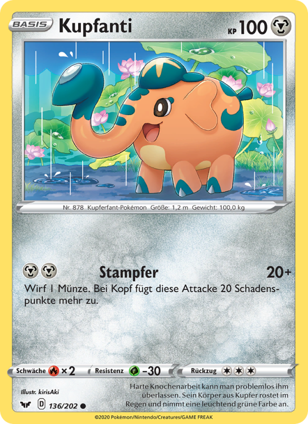 Kupfanti 136 — Sword & Shield (German Pokémon TCG card)