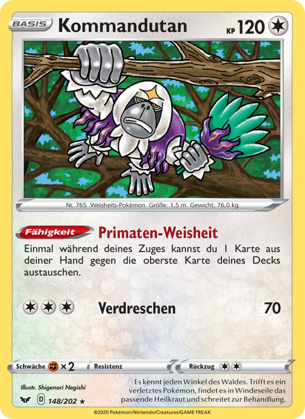Kommandutan 148 — Sword & Shield (German Pokémon TCG card)