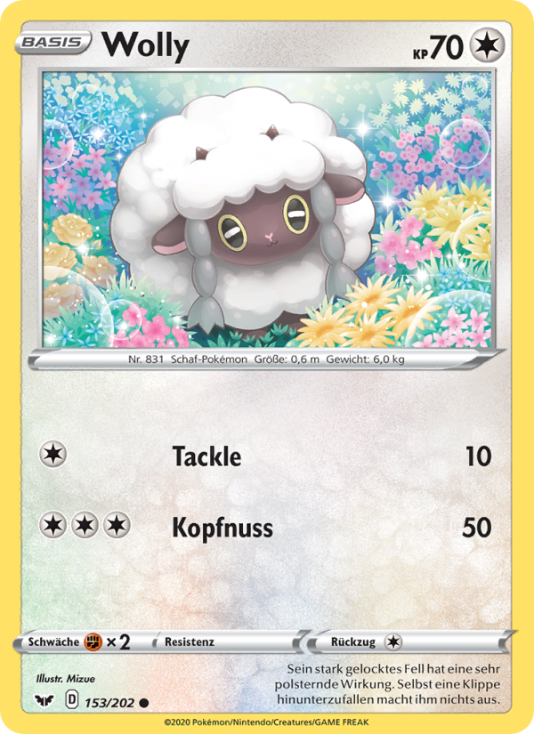 Wolly 153 — Sword & Shield (German Pokémon TCG card)