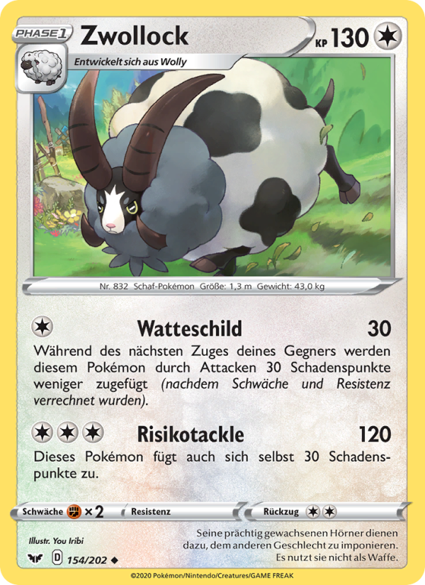 Zwollock 154 — Sword & Shield (German Pokémon TCG card)