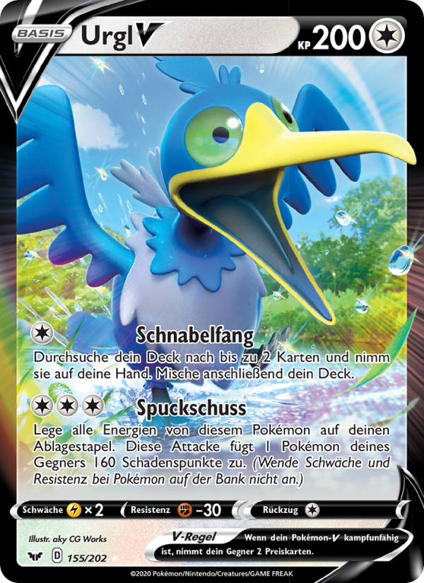 Urgl V 155 — Sword & Shield (German Pokémon TCG card)