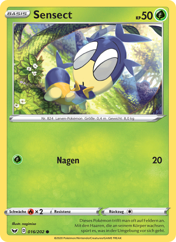 Sensect 16 — Sword & Shield (German Pokémon TCG card)