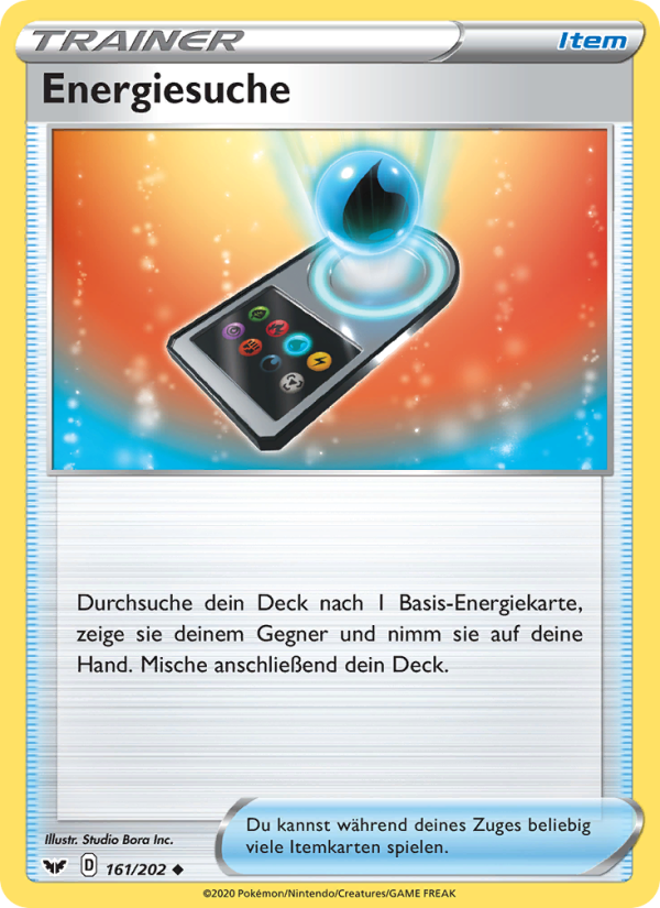 Energiesuche 161 — Sword & Shield (German Pokémon TCG card)