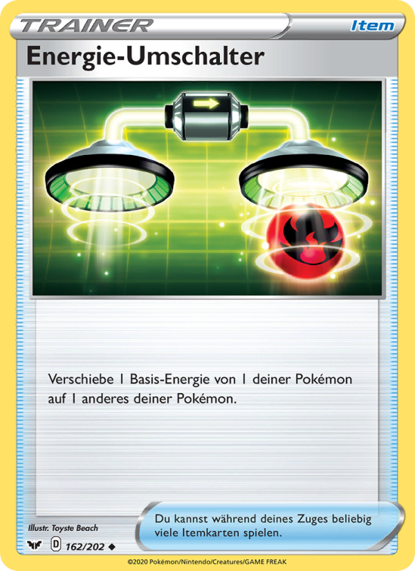Energie-Umschalter 162 — Sword & Shield (German Pokémon TCG card)