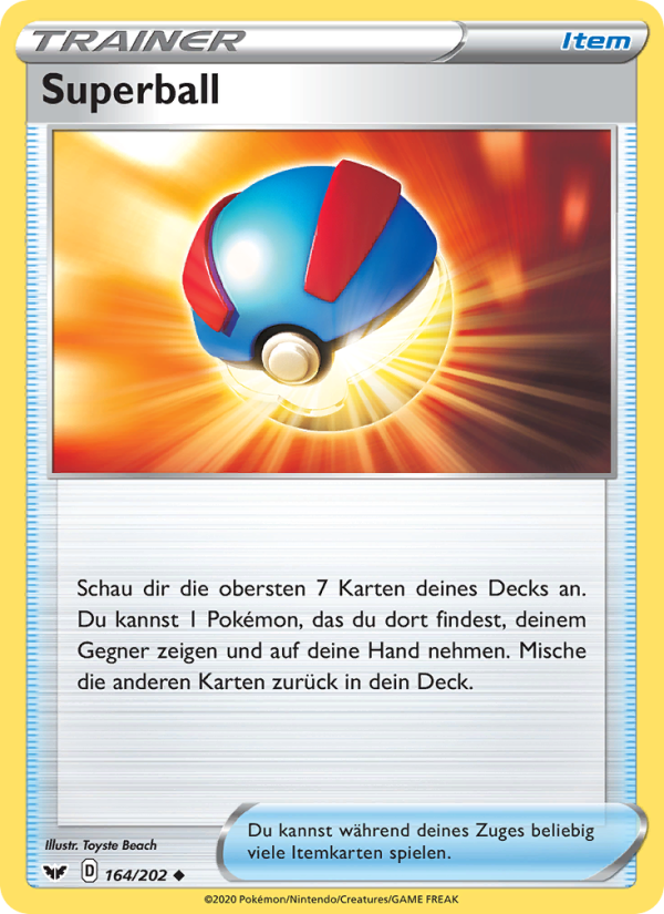 Superball 164 — Sword & Shield (German Pokémon TCG card)