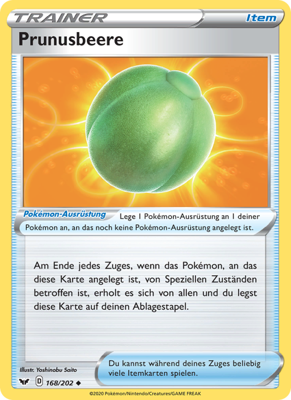 Prunusbeere 168 — Sword & Shield (German Pokémon TCG card)