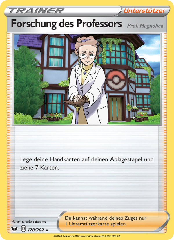 Forschung des Professors 178 — Sword & Shield (German Pokémon TCG card)
