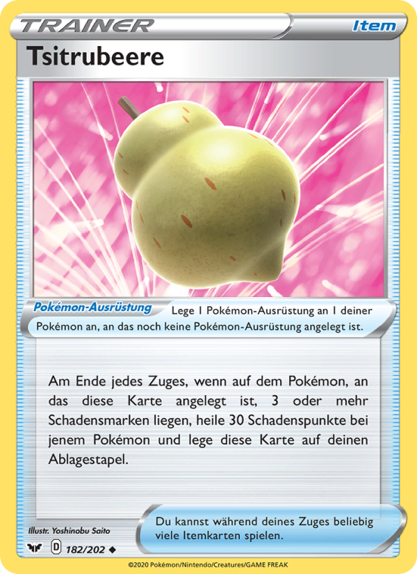 Tsitrubeere 182 — Sword & Shield (German Pokémon TCG card)