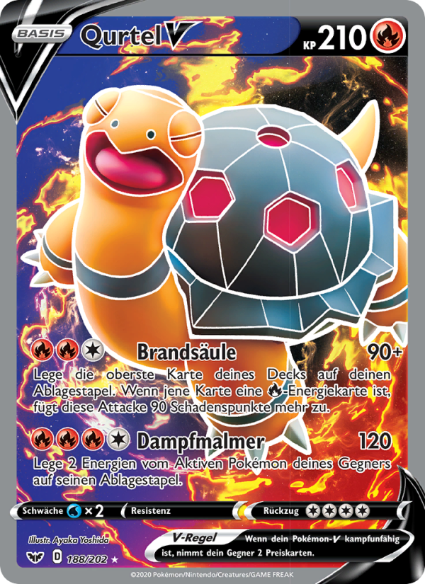 Qurtel V 188 — Sword & Shield (German Pokémon TCG card)