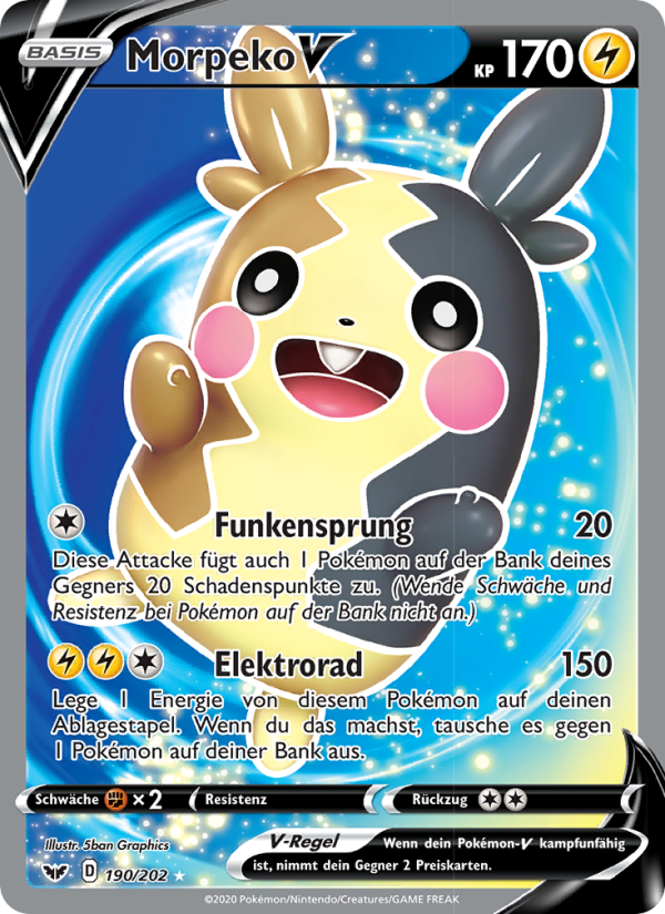 Morpeko V 190 — Sword & Shield (German Pokémon TCG card)