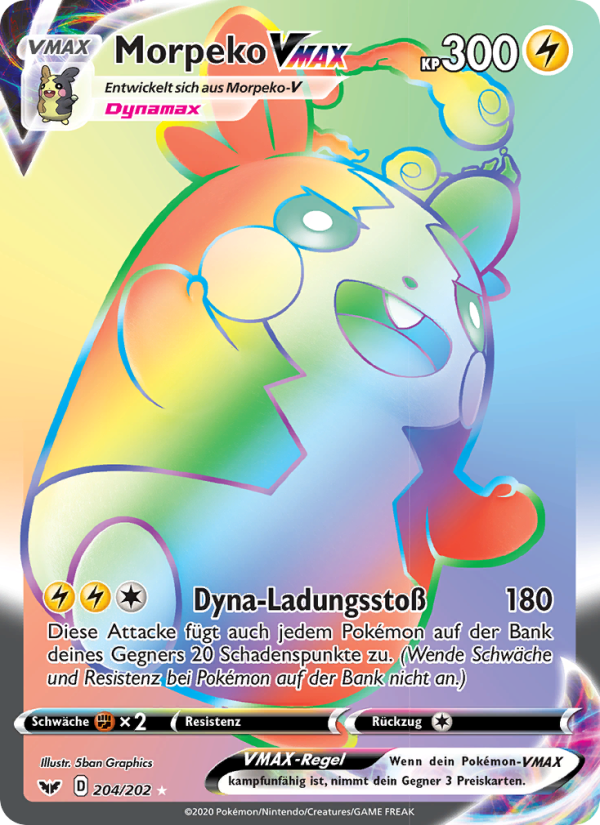 Morpeko VMAX 204 — Sword & Shield (German Pokémon TCG card)