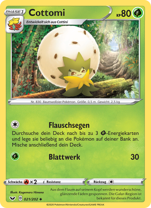 Cottomi 21 — Sword & Shield (German Pokémon TCG card)