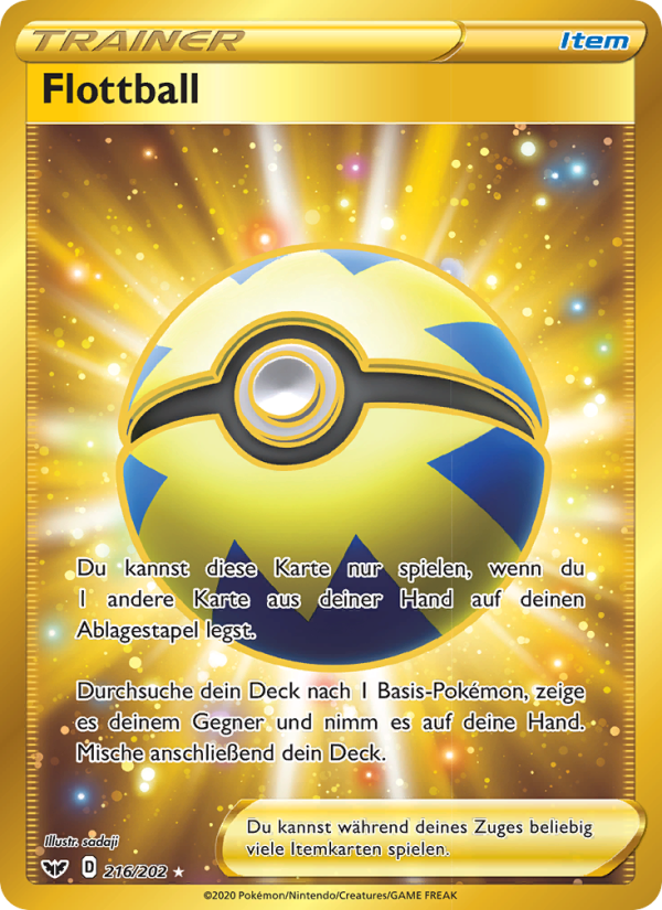 Flottball 216 — Sword & Shield (German Pokémon TCG card)