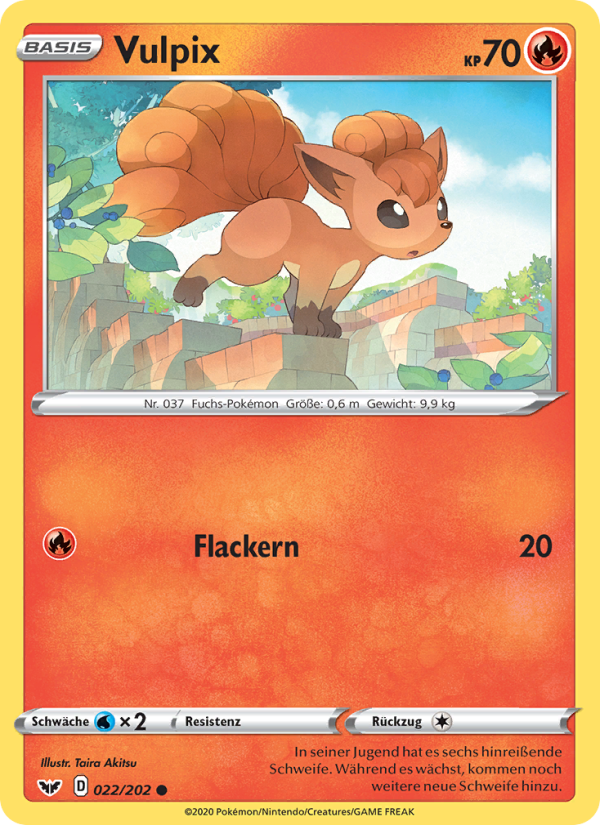 Vulpix 22 — Sword & Shield (German Pokémon TCG card)