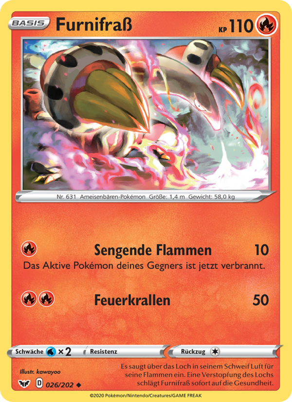 Furnifraß 26 — Sword & Shield (German Pokémon TCG card)
