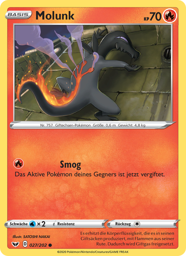 Molunk 27 — Sword & Shield (German Pokémon TCG card)