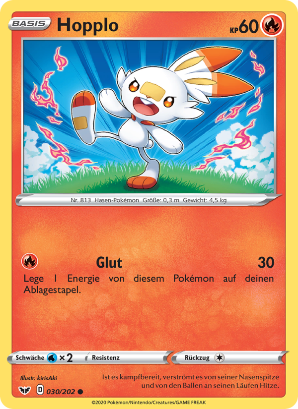 Hopplo 30 — Sword & Shield (German Pokémon TCG card)