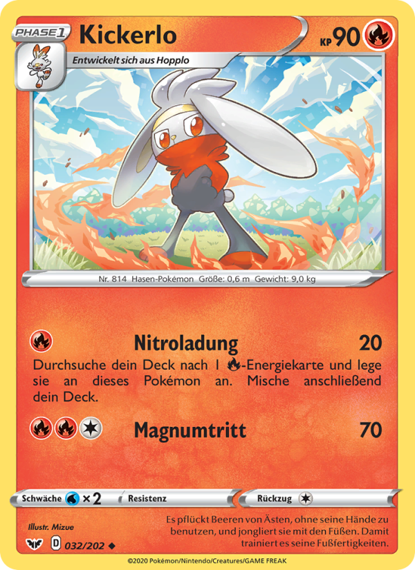 Kickerlo 32 — Sword & Shield (German Pokémon TCG card)