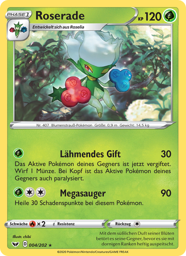 Roserade 4 — Sword & Shield (German Pokémon TCG card)