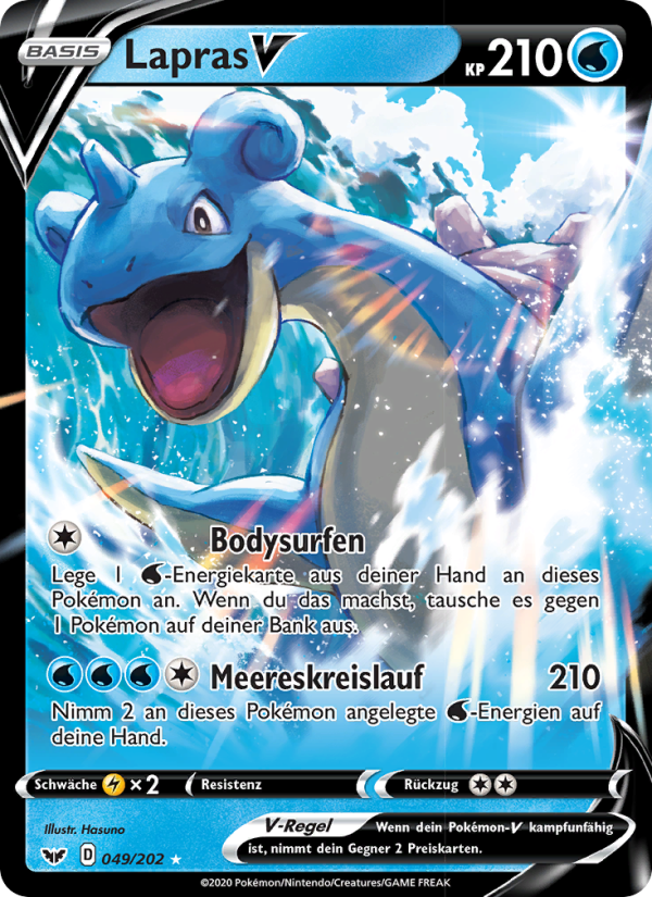 Lapras V 49 — Sword & Shield (German Pokémon TCG card)