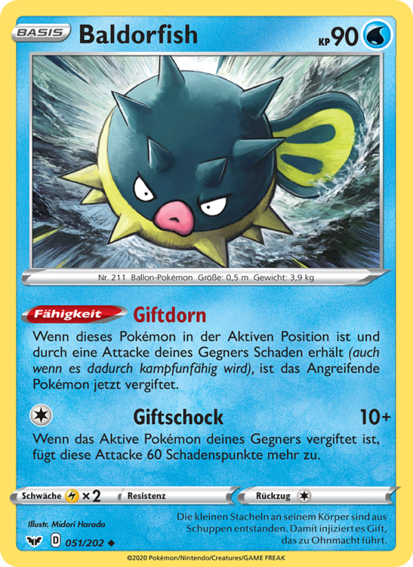Baldorfish 51 — Sword & Shield (German Pokémon TCG card)